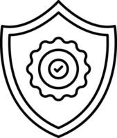 Trusted Badge Line Icon Design vector