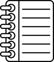 Notepad Line Icon Design vector