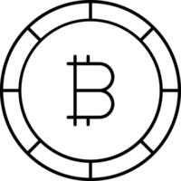 Bitcoin Line Icon Design vector