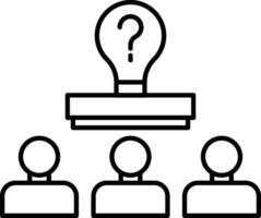 Decision Making Line Icon Design vector