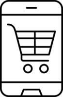 Online Store Line Icon Design vector