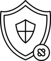 Security Patch Line Icon Design vector