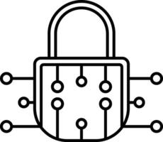 Cybersecurity Line Icon Design vector