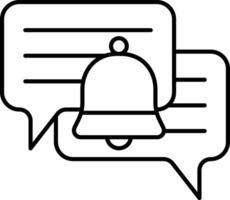 Reminder Bell Line Icon Design vector