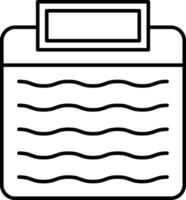 Note Paper Line Icon Design vector