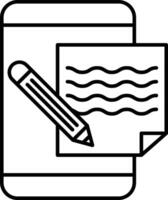 Quick Memo Line Icon Design vector
