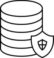 Data Protection Line Icon Design vector