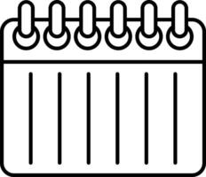 Notebook Line Icon Design vector