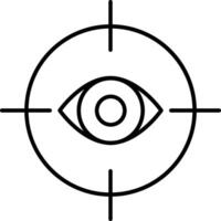 Vision Path Line Icon Design vector