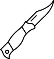 Survival Knife Line Icon Design vector