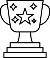 Success Trophy Line Icon Design vector