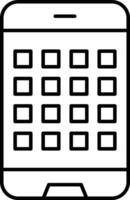 Mobile App Line Icon Design vector