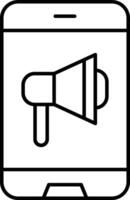 Digital Advertising Line Icon Design vector