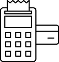 Virtual Payment Terminal Line Icon Design vector