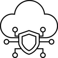 Data Security Line Icon Design vector