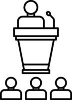 Leadership Skills Line Icon Design vector