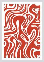 Fluid Poster Lines, Wavy Pattern Poster, Abstract Curves, Organic Shapes. vector