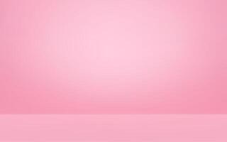 Pink empty studio background with soft gradient lighting. 3d render minimalist backdrop surface vector