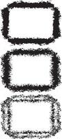 a set of four black and white grunge frames, Distressed and Cracked Borders for Artistic and Bold Visual Displays vector