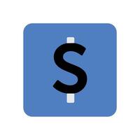 colorful flat icon design for USD dollar currency mobile application vector