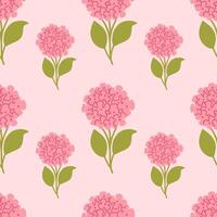 Floral seamless pattern with hydrangeas on a light background vector