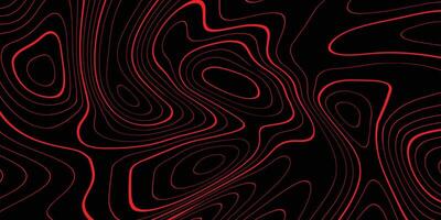 red wavy lines background vector