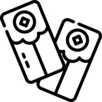 Red envelopes filled with money, symbolizing blessings and good luck. vector