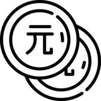 Used in decorations to attract wealth and prosperity. vector