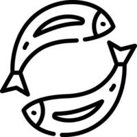 Represents fish, a key dish symbolizing surplus and abundance. vector