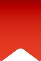 Bookmark icon featuring a striking red gradient on a pristine white background, acting as a vibrant visual reminder and an essential tool for effective organization and navigation vector