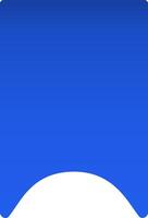 Blue bookmark with rounded bottom edge creating a white space below, suitable for adding text or other design elements, ideal for educational or promotional materials vector