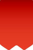 Red gradient bookmark featuring a wavy bottom edge, creating an appealing negative space. Perfect for enhancing educational materials or promotional content in literature and design vector