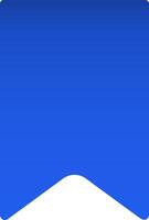 Bookmark icon is featuring a simple blue shape with rounded corners, set against a clean white background, creating a visually appealing and easily recognizable symbol for saving digital content vector