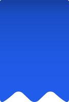 Blue gradient background featuring a wavy white border at the bottom, creating a modern and minimalist design suitable for various projects vector