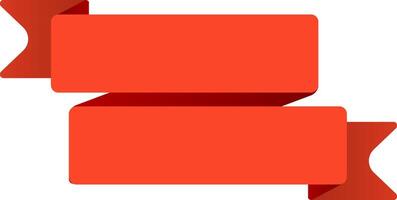 Two overlapping red ribbons create a copy space area ideal for adding custom text or design elements, adding a touch of elegance and sophistication to any project vector