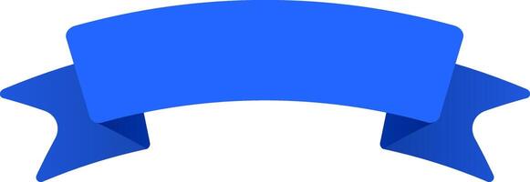 Featuring a simple blue ribbon banner with ample copy space, curving gracefully across the frame, ideal for promotional messaging and creative design elements vector