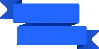 Waving double blue ribbon banner creating ample space for text or graphics, perfect for enhancing various design projects and adding a festive touch to any presentation vector