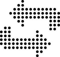 Two dotted arrows are pointing in opposite directions, forming a dynamic visual suggesting opposing forces, choices, or a sense of exchange vector