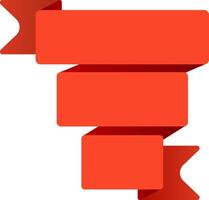 Red ribbon banner waving and flowing on white background, ideal for celebratory or promotional designs, adding a touch of elegance and festivity vector