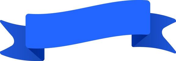 Wavy blue ribbon floating on white background, perfect for representing awards, achievements, celebrations, or adding a touch of elegance and distinction to designs vector