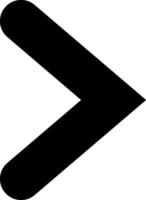 Simple black arrow pointing right against a clean white background, symbolizing direction, guidance, and progress while conveying a sense of movement and forward thinking vector