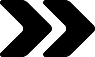 Two black arrows pointing right convey a sense of forward movement and progress against a clean white background, representing direction and growth in a modern design vector
