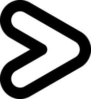 Simple, bold black arrow pointing to the right with rounded edges, ideal for indicating direction, progress, or navigation in various digital and print designs vector