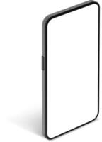 Modern smartphone with blank white screen displaying, perfect for showcasing mobile apps, websites or designs, isolated on a white background, providing a clean and professional presentation vector