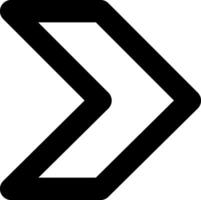 Thick black arrow pointing diagonally towards the right, conveying direction, progress, and forward momentum against a clean white background vector