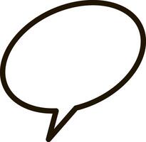 Oval speech bubble featuring a blank interior, perfect for incorporating personalized text or icons. Representing communication, dialogue, and conversation, it serves as an effective design element vector