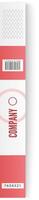 Modern product packaging design featuring a red and white color scheme with a barcode, company logo, and identifying information, emphasizing professionalism and brand identity vector