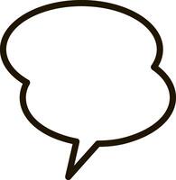 Empty speech bubble with thick black outline representing communication, dialogue, and sharing ideas, perfect for expressing thoughts and conversations vector