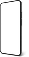 Modern smartphone with blank white screen is showing potential for mobile app or website design presentation, emphasizing simplicity and functionality in digital device technology vector