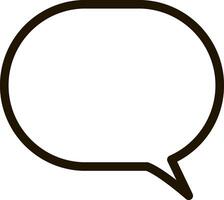 Simple, empty speech bubble featuring a thick black outline, symbolizing communication, dialogue, and the exchange of ideas or messages in various contexts vector